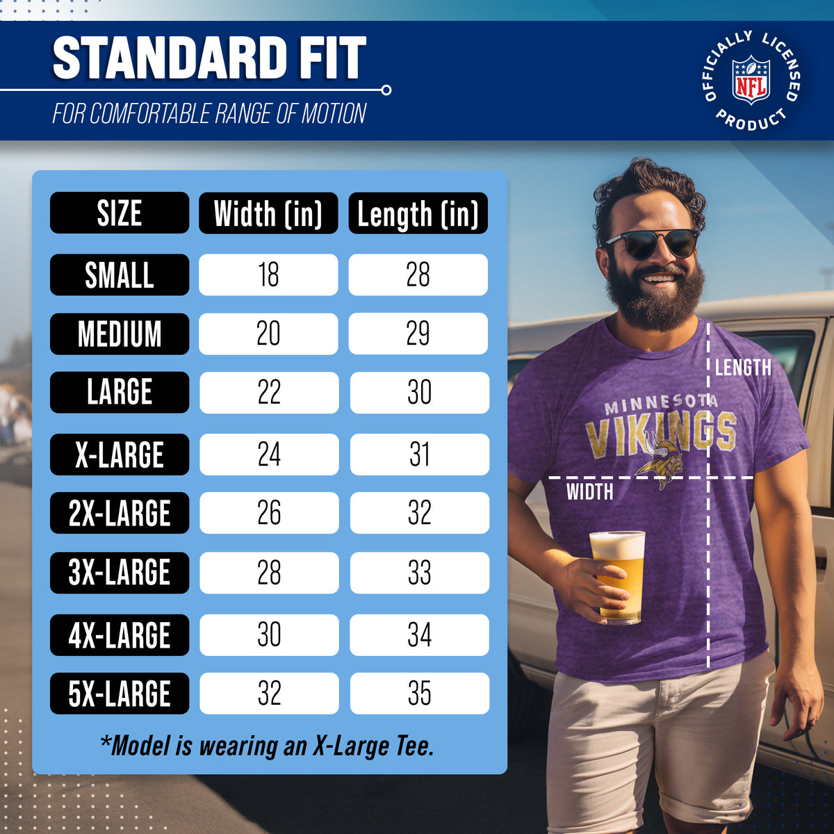 Minnesota Vikings Starting Fresh Tee - Purple