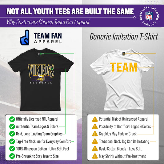 Minnesota Vikings NFL Youth Overtime T-Shirt - Black
