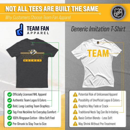Nashville Predators T-Shirt NHL Heather Charcoal - Charcoal