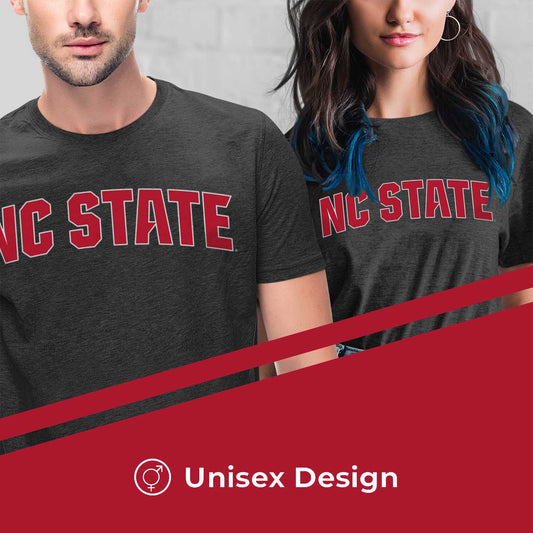 NC State Wolfpack NCAA Cotton Blend Charcoal T-Shirt Men Women - Charcoal