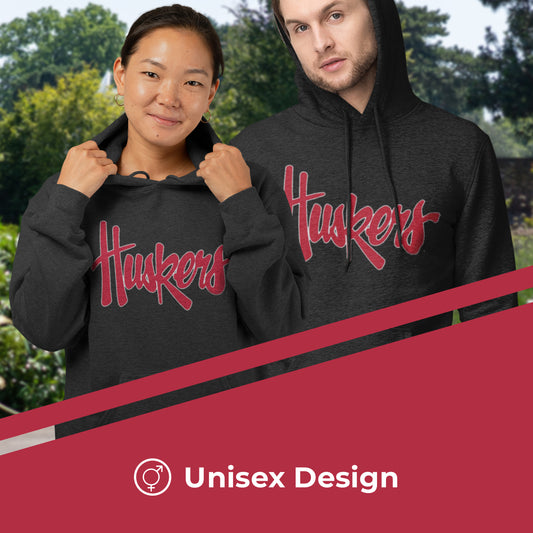 Nebraska Cornhuskers NCAA Fan Hoodie Sweatshirt Men Women - Charcoal