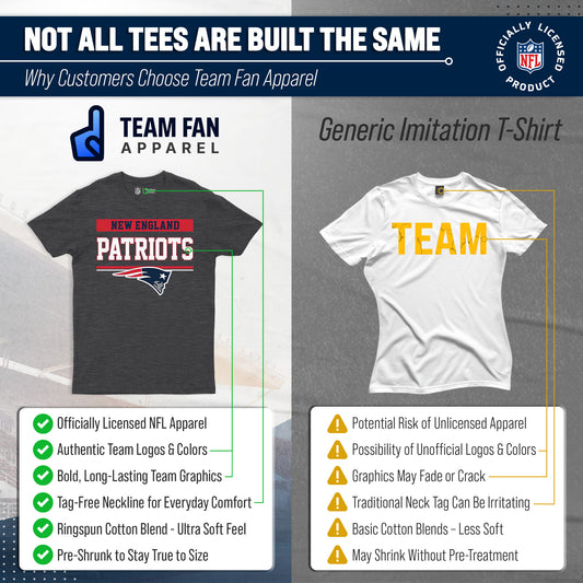 New England Patriots Charcoal T-Shirt for Men and Women - Charcoal
