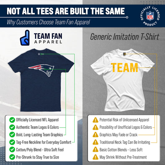 New England Patriots NFL Throwback Tee - Navy