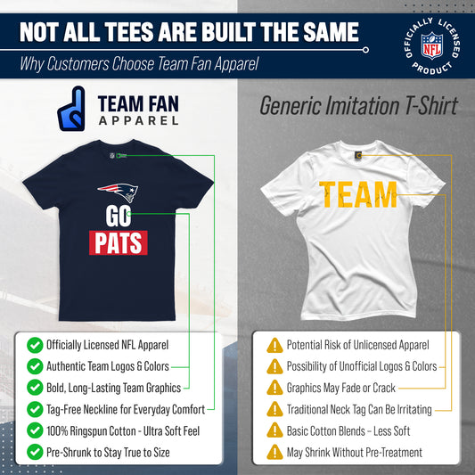 New England Patriots NFL Team Slogan T-Shirt - Navy