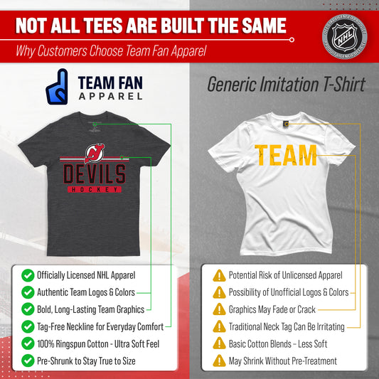 New Jersey Devils T-Shirt NHL Heather Charcoal - Charcoal
