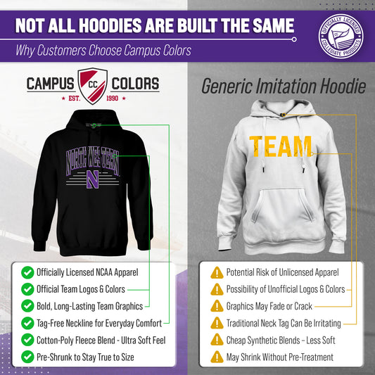 Northwestern Wildcats NCAA Overtime Classics Hoodie - Black