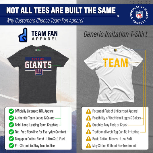 New York Giants Charcoal T-Shirt for Men and Women - Charcoal