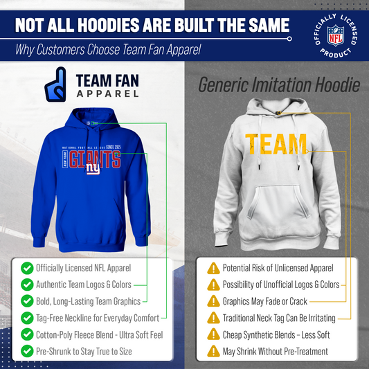 New York Giants NFL Modern Endzone Fleece Hoodie Royal Sweatshirt - Royal
