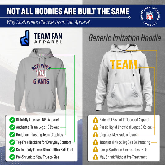 New York Giants Gameday Hoodie Pullover Sweatshirt - Sport Gray