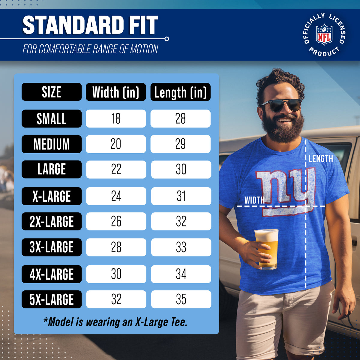 New York Giants NFL Throwback Tee - Team Color