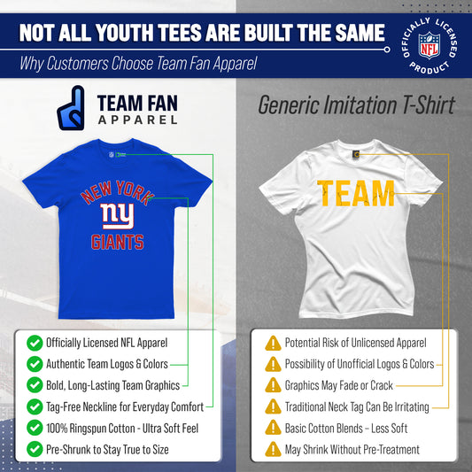 New York Giants Youth NFL Football T-Shirt - Royal