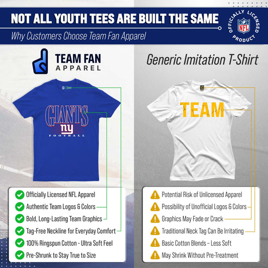 New York Giants NFL Youth Overtime T-Shirt - Royal