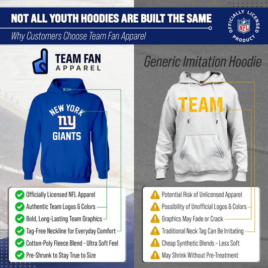 New York Giants Youth Gameday Hoodie Sweatshirt - Royal