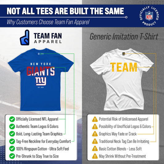 New York Giants NFL Color Block Tee - Royal