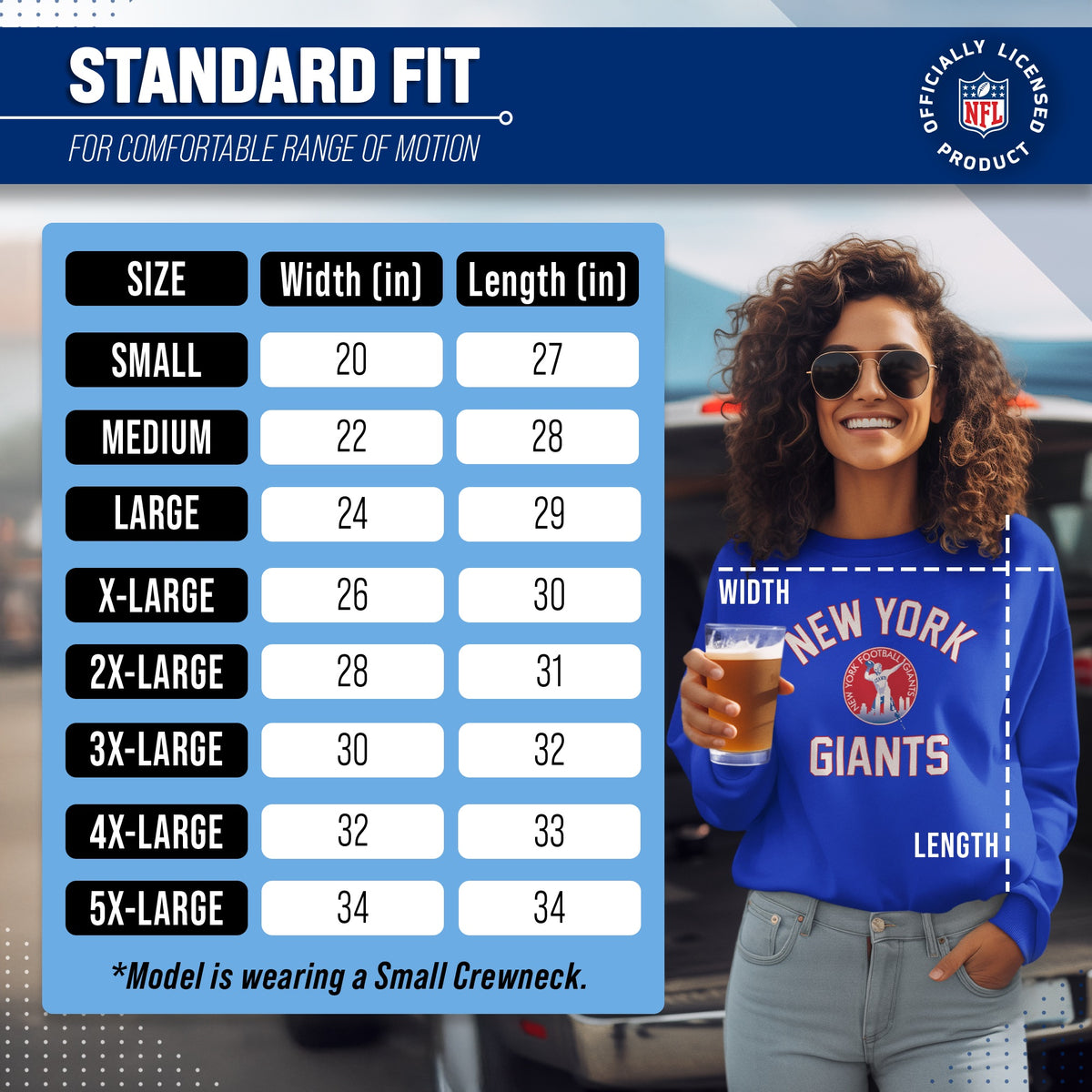 New York Giants Gameday Crewneck Sweatshirt - Royal