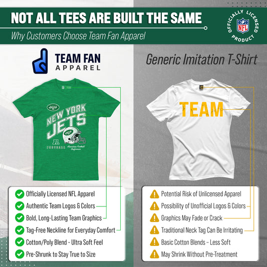 New York Jets NFL Distressed Helmet T-Shirt - Kelly Green Heather