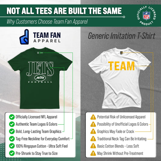 New York Jets NFL Adult Overtime Blueprint Tagless Tee Unisex - Forest Green