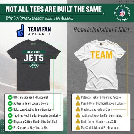 New York Jets Charcoal T-Shirt for Men and Women - Charcoal