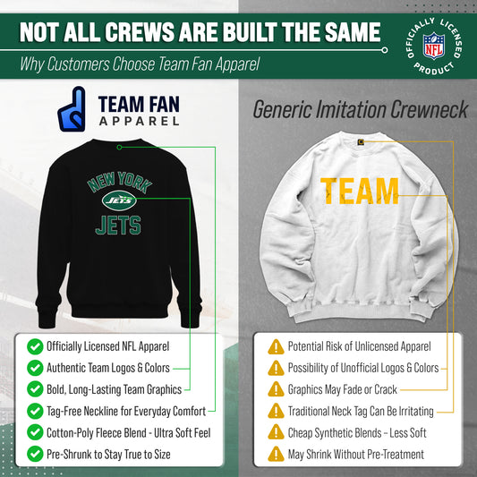 New York Jets NFL Crewneck Sweatshirt - Black