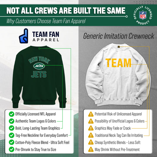 New York Jets NFL Crewneck Sweatshirt - Forest Green