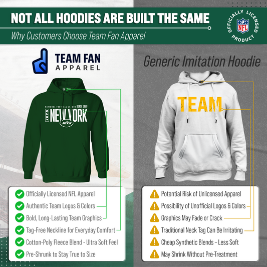 New York Jets NFL Modern Endzone Fleece Hoodie Forest Green Sweatshirt - Forest Green