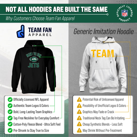 New York Jets Gameday Hoodie Pullover Sweatshirt - Black