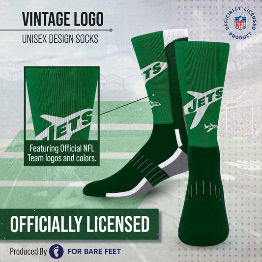 New York Jets NFL V Curve Socks - Forest Green
