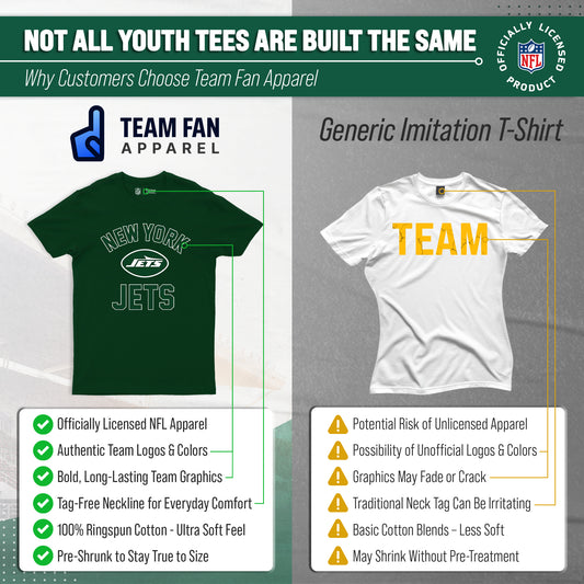 New York Jets Youth NFL Football T-Shirt - Forest Green