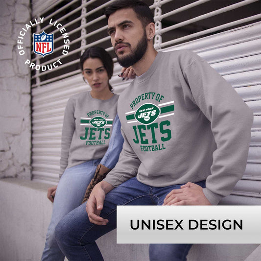 New York Jets NFL Property Of Crewneck Sweatshirt - Sport Gray
