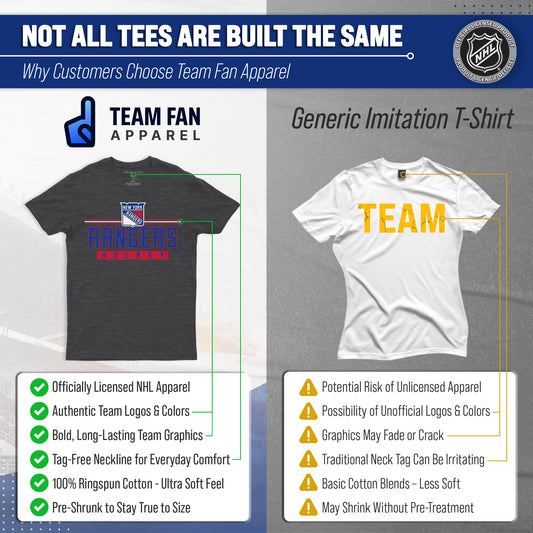New York Rangers T-Shirt NHL Heather Charcoal - Charcoal