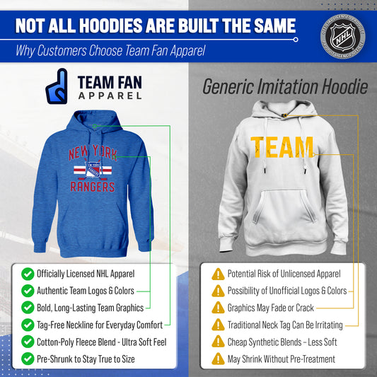 New York Rangers Rangers Hoodie Fleece Hooded Sweatshirt - Royal
