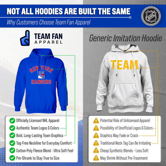 New York Rangers Hoodie Pullover Sweatshirt - Royal