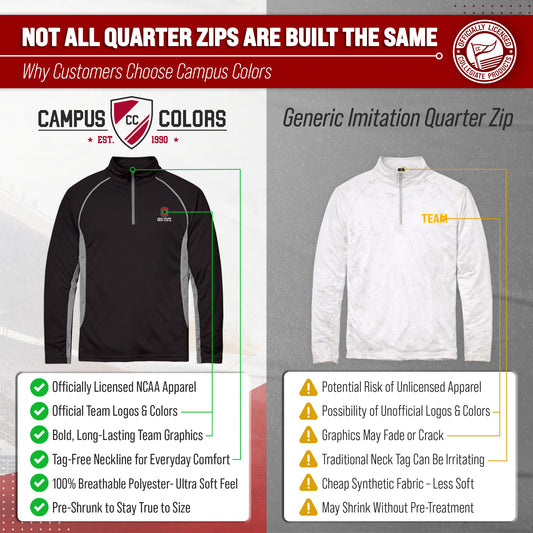 Ohio State Buckeyes Campus Classic 1/4 Zip Windshirt Men's Pullover - Black