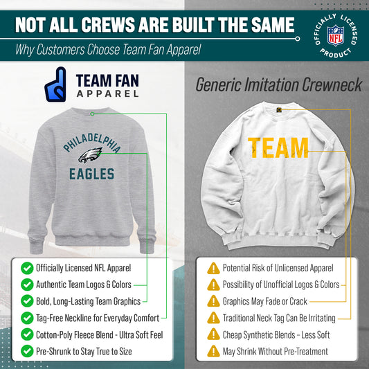 Philadelphia Eagles NFL Crewneck Sweatshirt - Gray