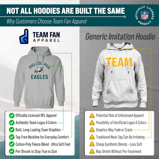 Philadelphia Eagles Gameday Hoodie Pullover Sweatshirt - Gray