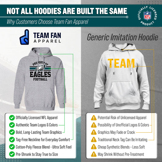 Philadelphia Eagles Property Of Fleece Hoodie - Sport Gray