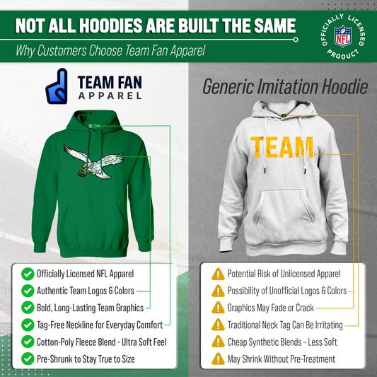 Philadelphia Eagles Modern Throwback Fleece Hoodie - Kelly Green