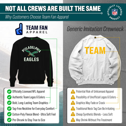Philadelphia Eagles Gameday Crewneck Sweatshirt - Black