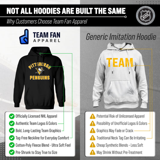 Pittsburgh Penguins Hoodie Pullover Sweatshirt - Black