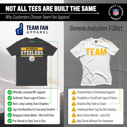 Pittsburgh Steelers Charcoal T-Shirt for Men and Women - Charcoal