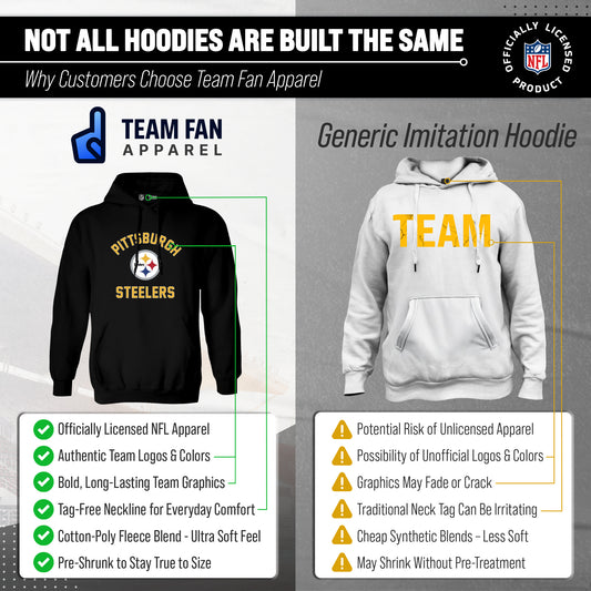 Pittsburgh Steelers Gameday Hoodie Pullover Sweatshirt - Black