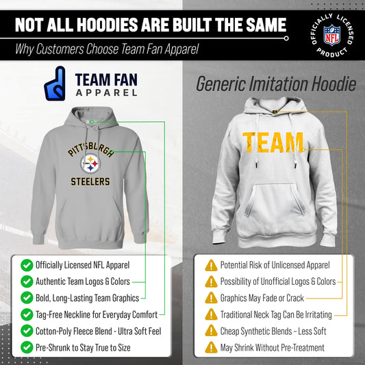 Pittsburgh Steelers Gameday Hoodie Pullover Sweatshirt - Sport Gray
