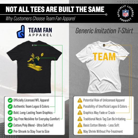 Pittsburgh Steelers NFL Throwback Tee - Black