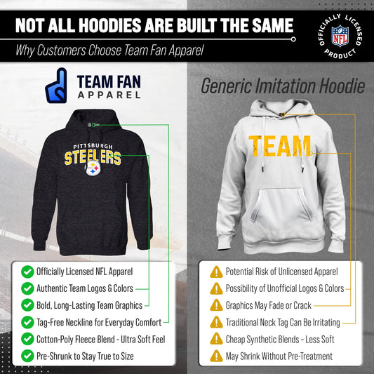Pittsburgh Steelers Starting Fresh Fleece Hoodie - Black Heather
