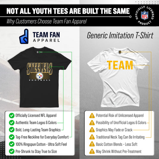 Pittsburgh Steelers NFL Youth Overtime T-Shirt - Black