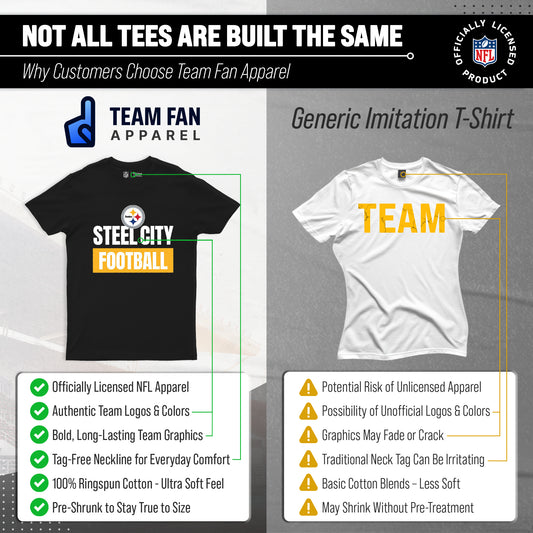 Pittsburgh Steelers NFL Team Slogan T-Shirt - Black