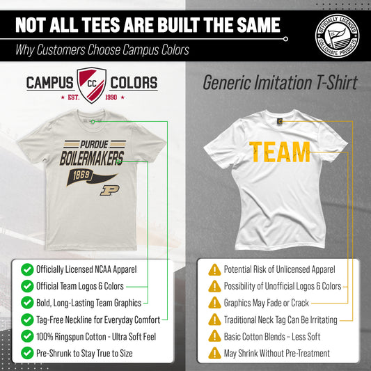 Purdue Boilermakers Varsity Club Pennant Shirt - Off White