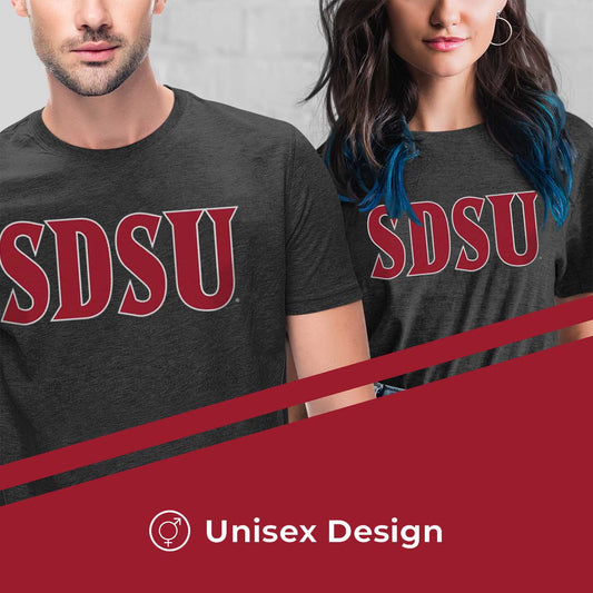 San Diego State Aztecs NCAA Cotton Blend Charcoal T-Shirt Men Women - Charcoal