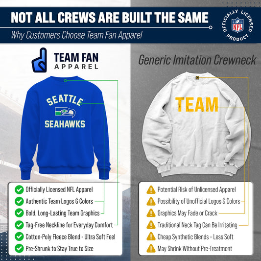 Seattle Seahawks Gameday Crewneck Sweatshirt - Royal