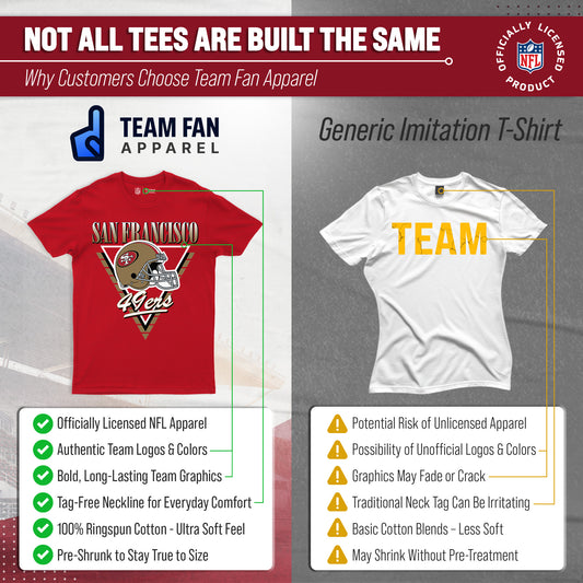 San Francisco 49ers NFL Retro Triangle T-Shirt - Red